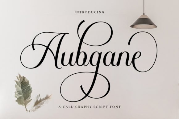 Aubgane: A Romantic Script Typeface for Digital Branding