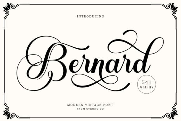 Bernard: A Luxurious Script Typeface for Digital Branding