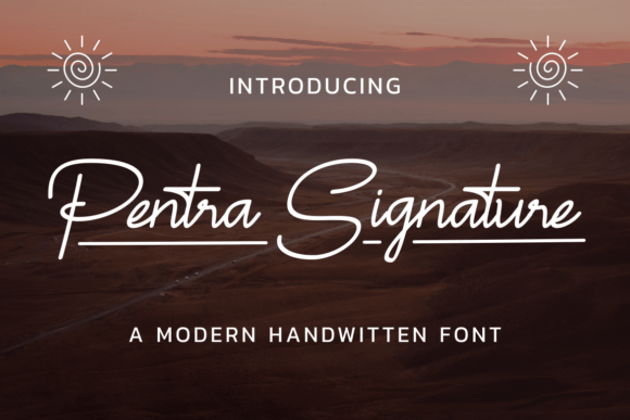 Pentra Signature: A Premium Script Font for Small Business Branding
