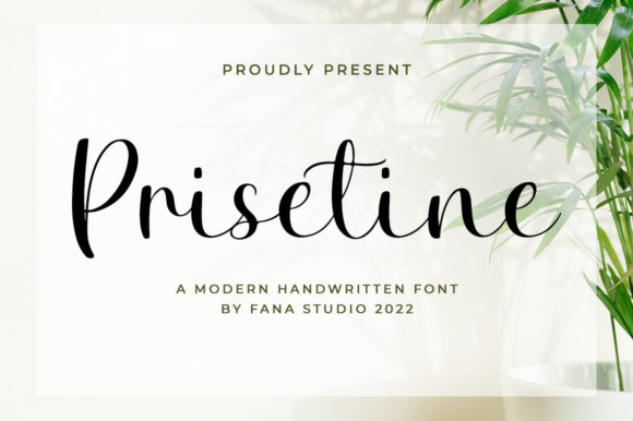 Prisetine Script Font: Elegant & Modern for Handmade Brands