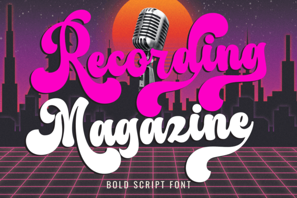 Recording Magazine: A Retro Script Font That Sets the Mood