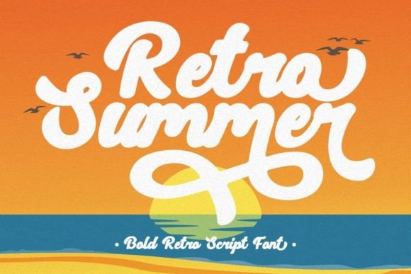 Retro Summer: A Bold Script Font for Digital Branding